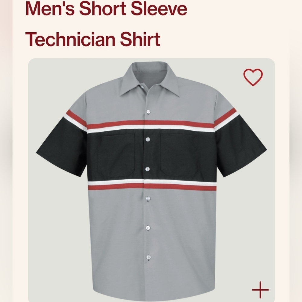 Red Kap Men's Short Sleeve Technician Shirt